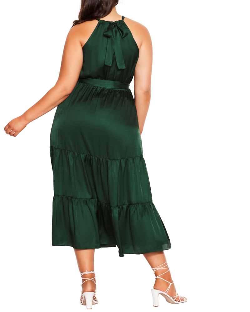 Skylar Halter Maxi Dress Forest Green
